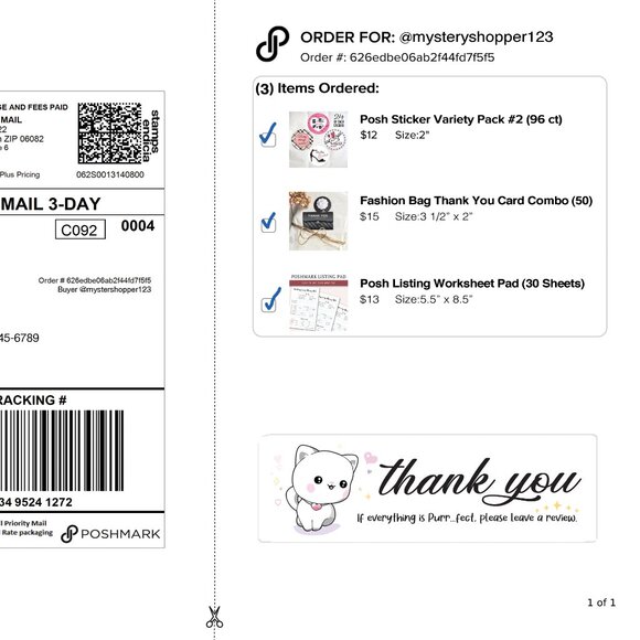 Anime Kitty Rating Sticker Labels – (48 ct) - Picture 3 of 4